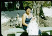 Saipan 1956 Collection, No. 45 Woman Holding Her Newly Baptized Infant  